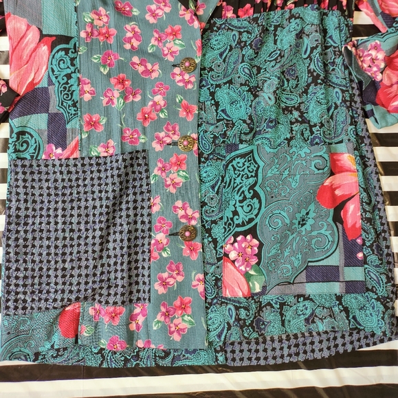 Vintage Patchwork Carole Little Shirt Coat - Picture 9 of 12